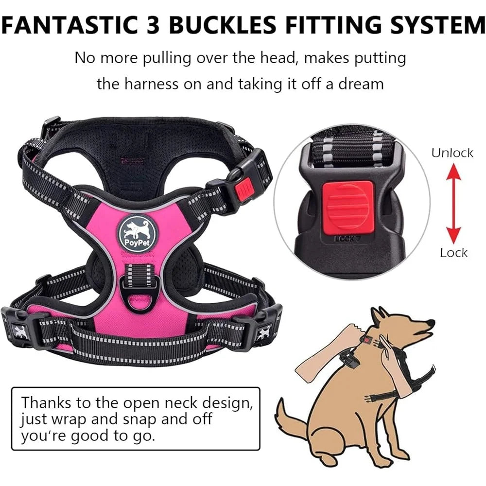 CN Fujian No Pull Reflective Dog Harness Soft Padded Vest