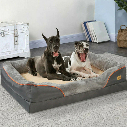 Borwart Orthopedic Memory Foam Dog Bed Sofa Couch Waterproof