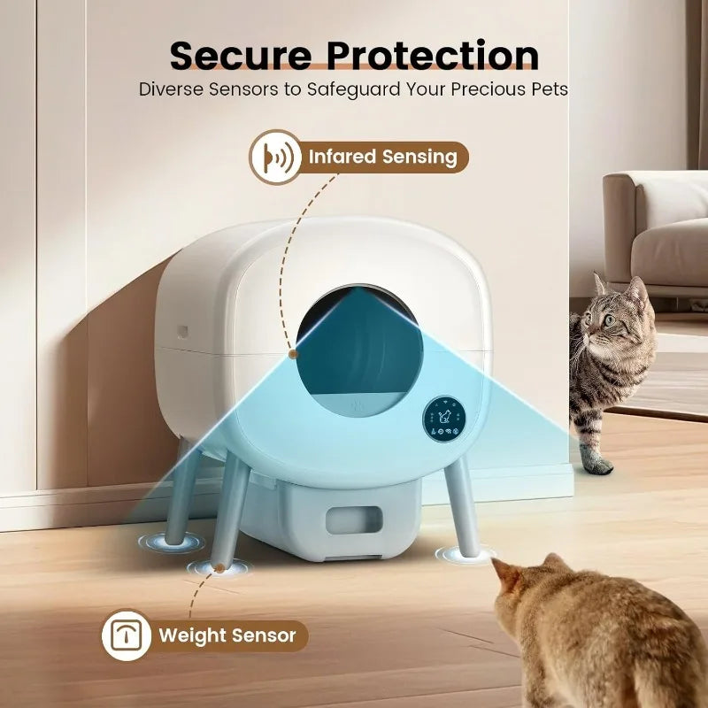 Lunapurr Self Cleaning Litter Box for Multi Cat Odorless