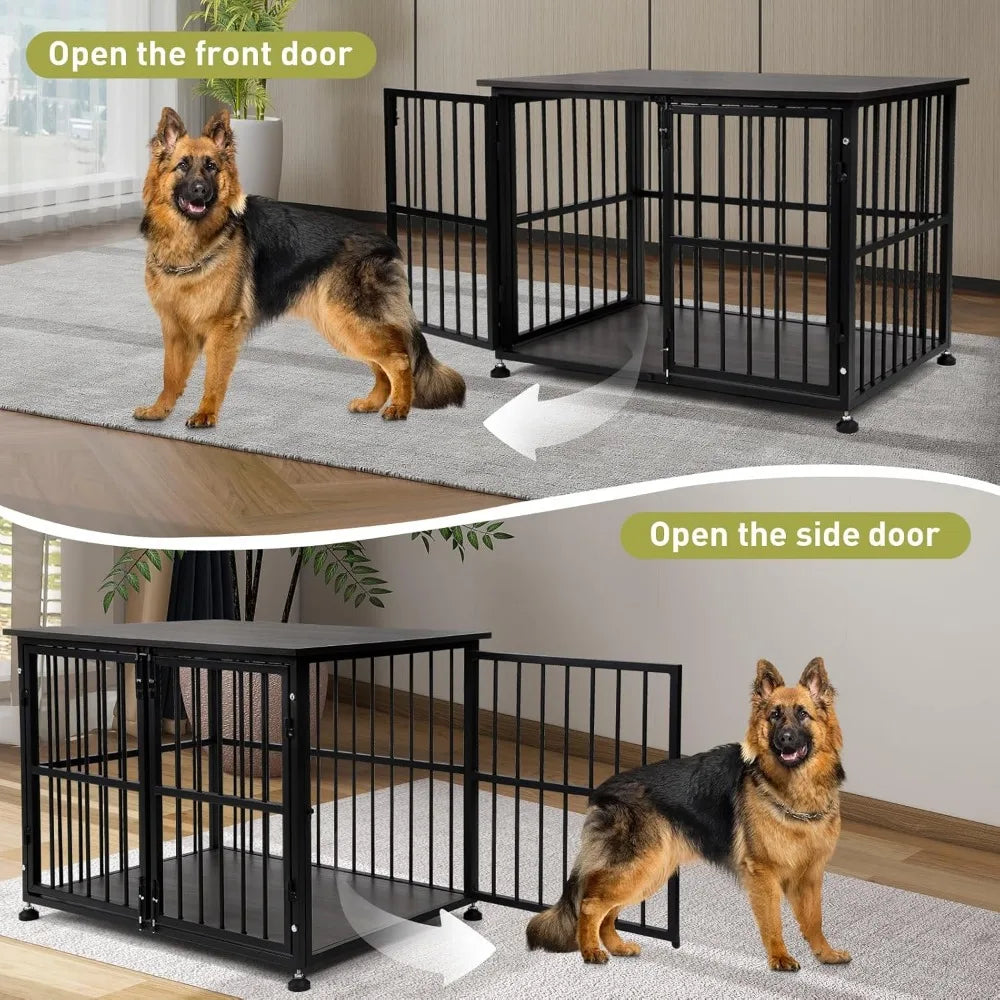 Hign-Concerned Dog Crate Furniture End Table Indoor Foldable