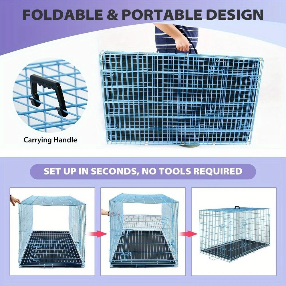 Hign-concerned Chemical Folding Wire Kennel for Large Dogs