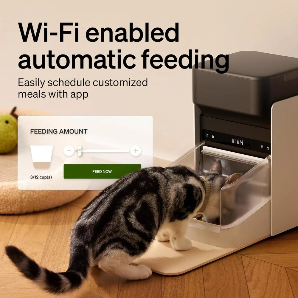 Hign-concerned Automatic Cat Feeder with App Control and Light Tag