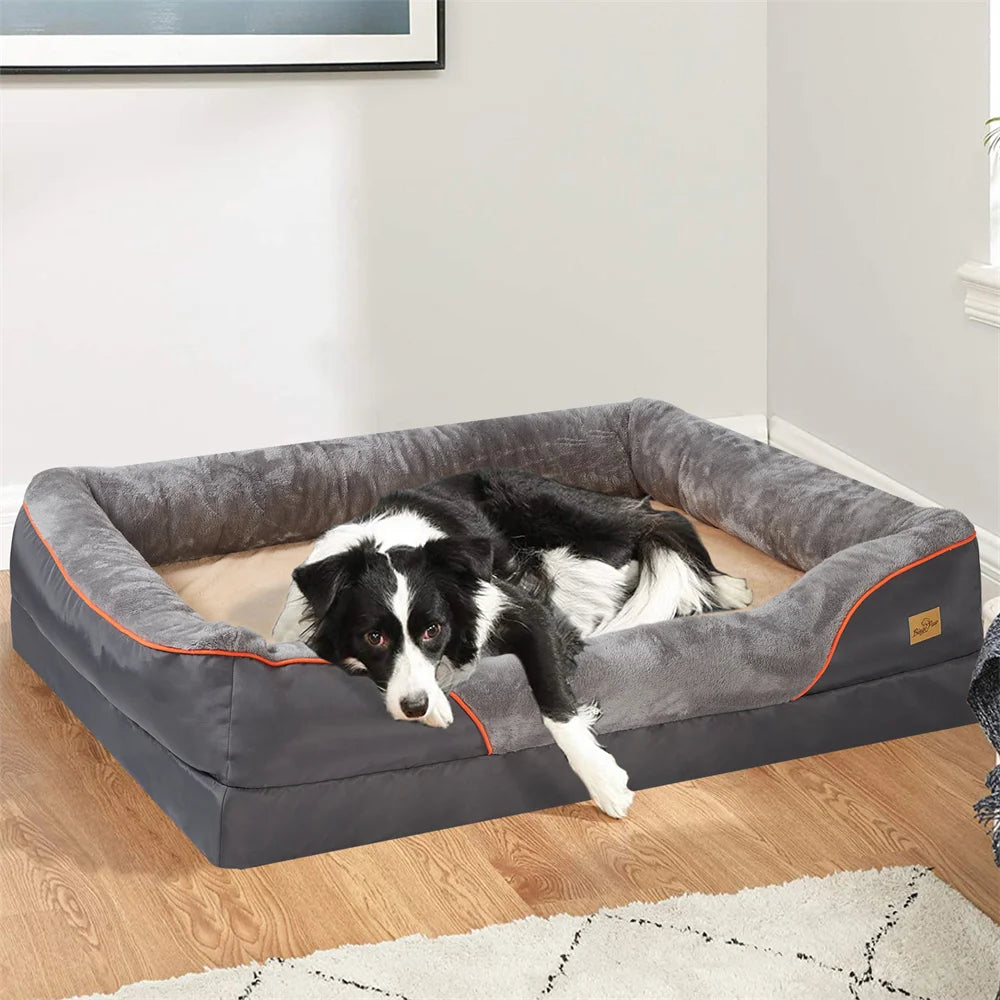 Borwart Orthopedic Memory Foam Dog Bed Sofa Couch Waterproof