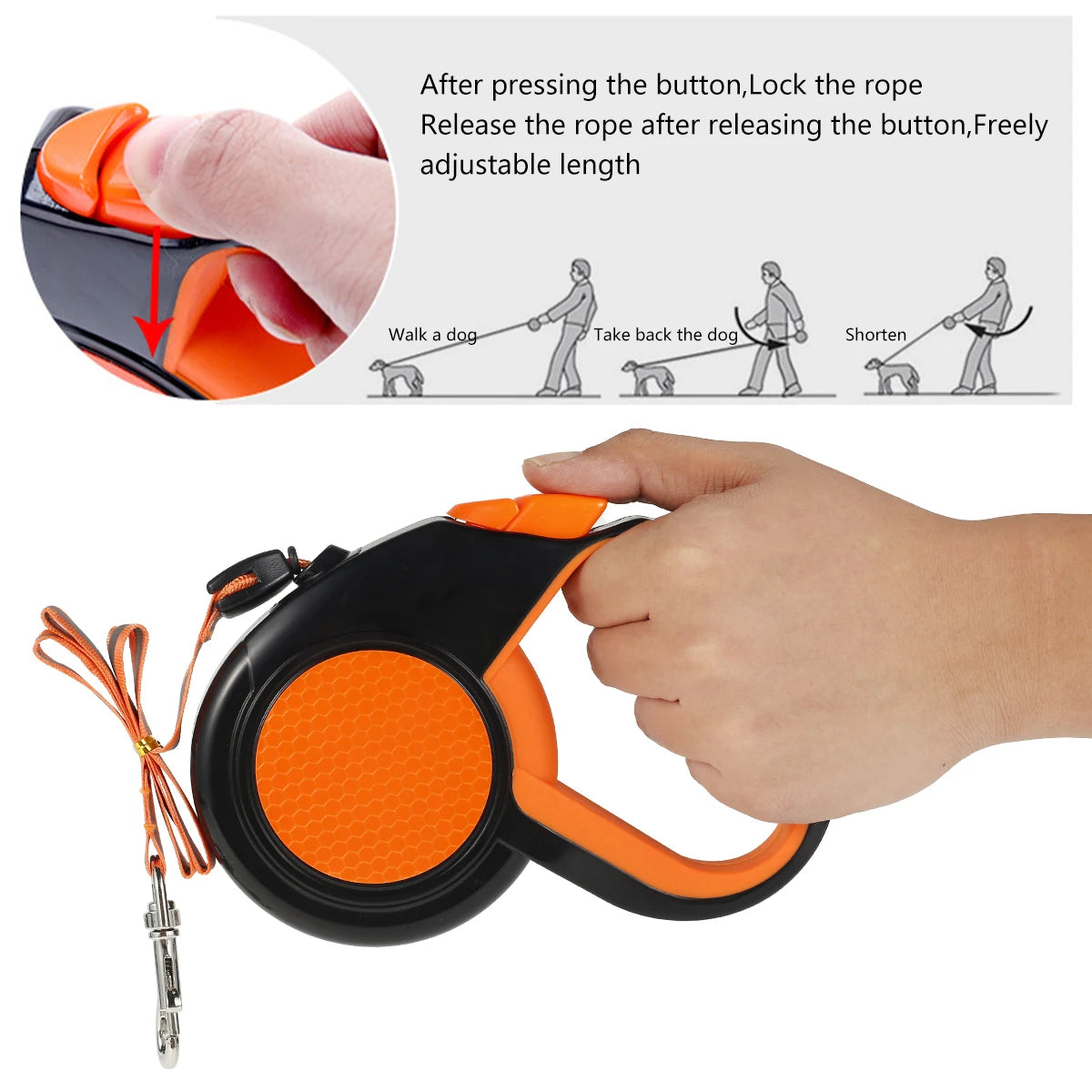 Willstar Retractable Dog Leash Heavy Duty Reflective Tape