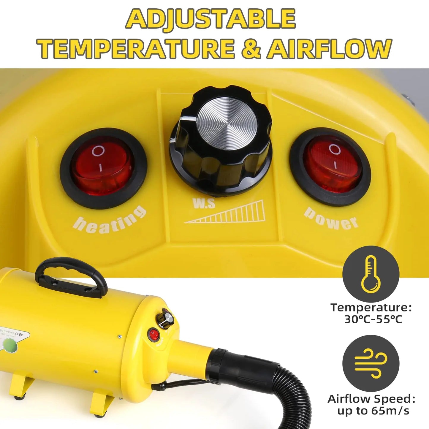 CeMax Dog Hair Dryer 2800W Pet Grooming Blower for Dogs