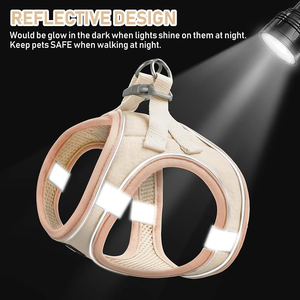 Fujian No Pull Step-In Pet Harness Leash Collar Set