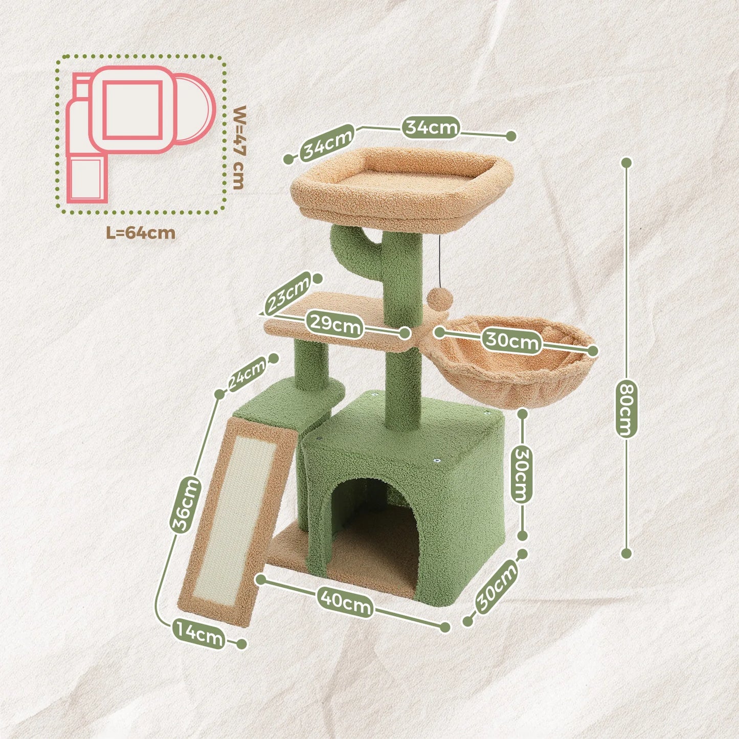 PAWZ Road Cat Tree Tower For Indoor Cats Two Styles