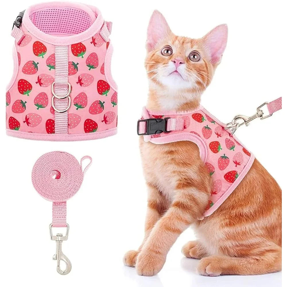 Fujian Escape Proof Cat Harness With Leash Breathable Mesh