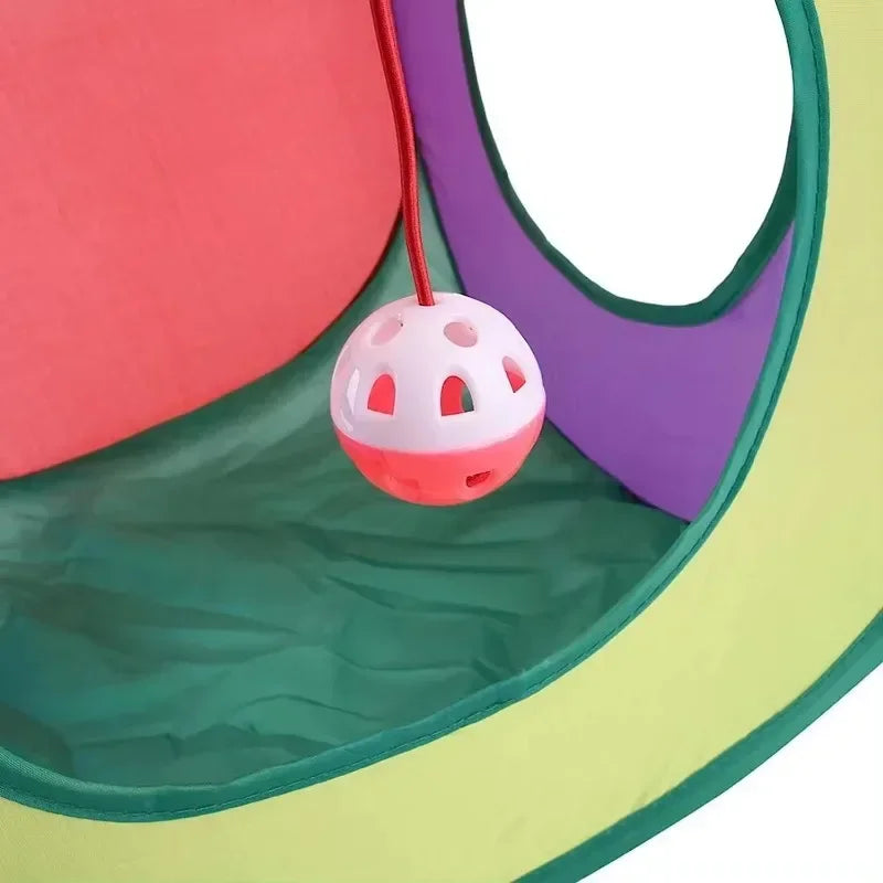 Guangdong Foldable Cat Tunnel Cube Tent Toy For Kitten Play