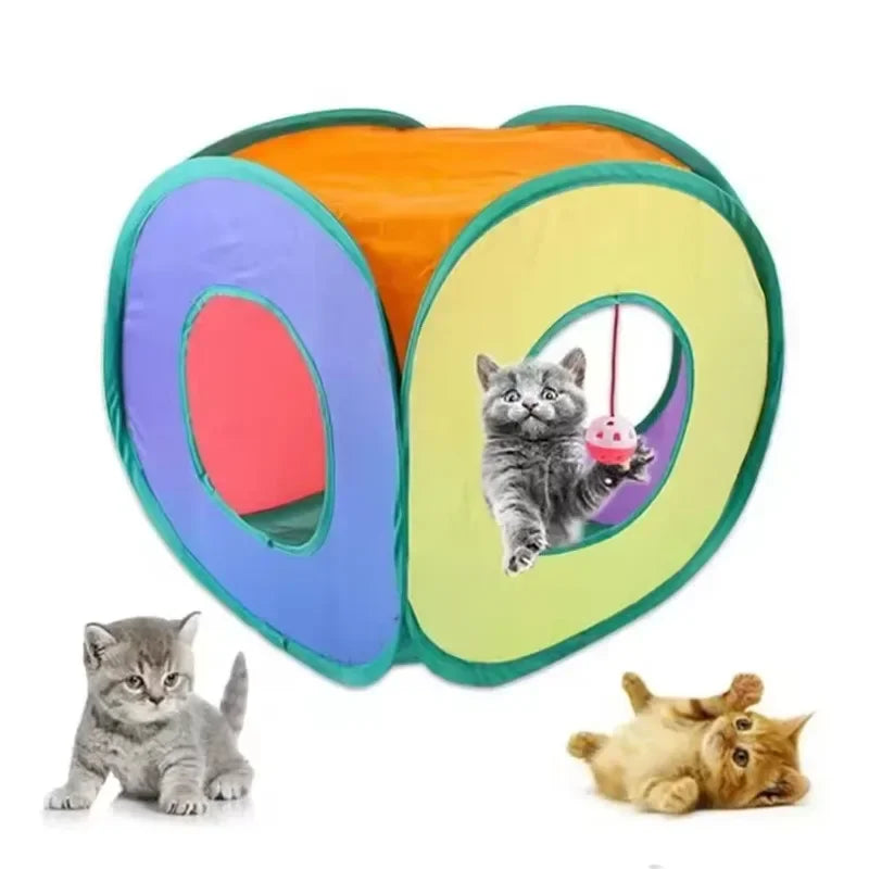 Guangdong Foldable Cat Tunnel Cube Tent Toy For Kitten Play