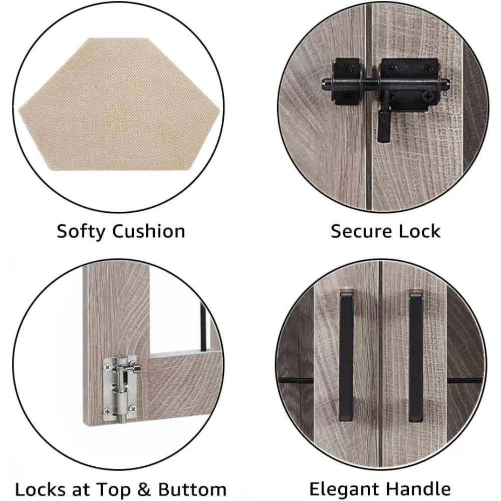 Gap Corner Dog Crate End Table With Cushion For Dogs