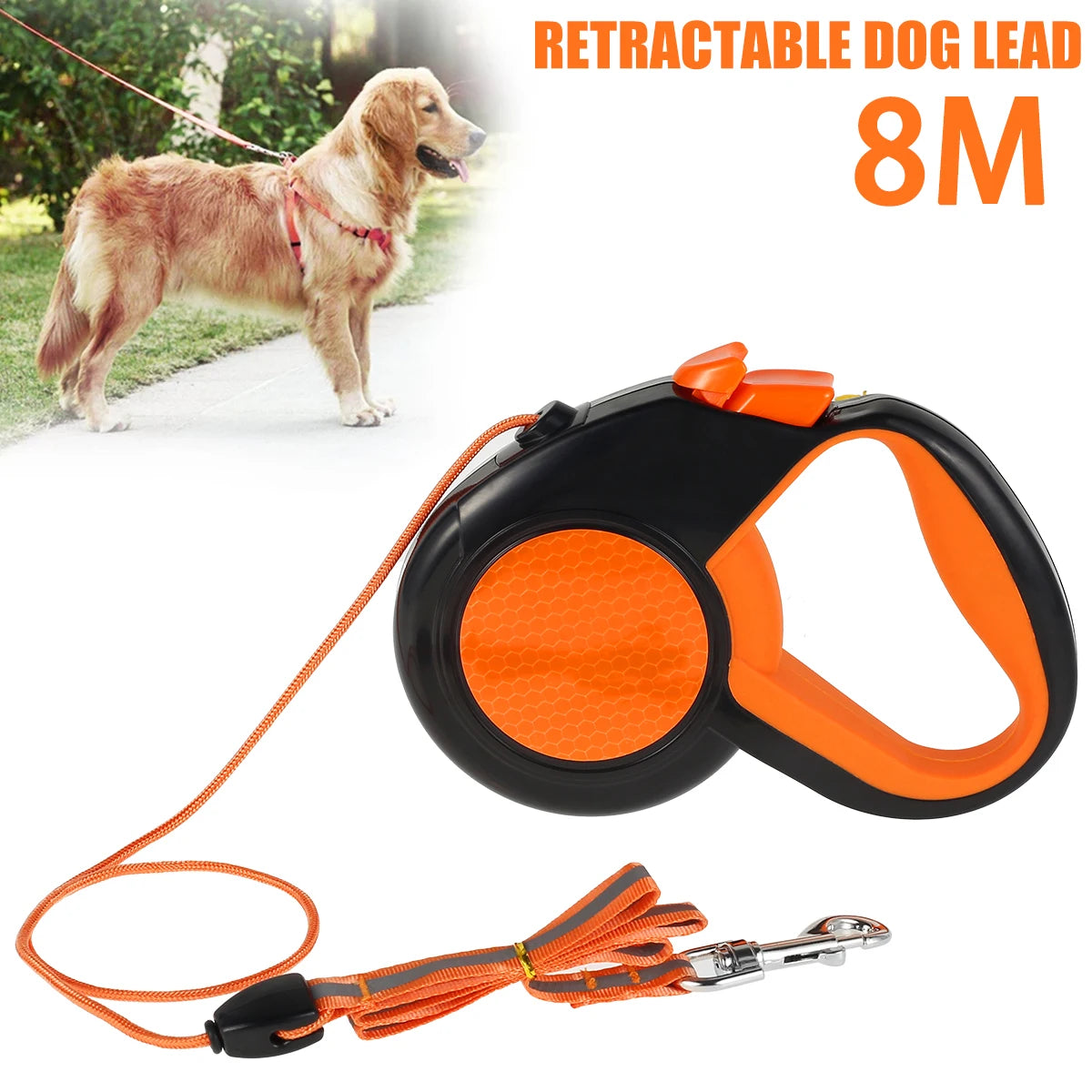 Willstar Retractable Dog Leash Heavy Duty Reflective Tape