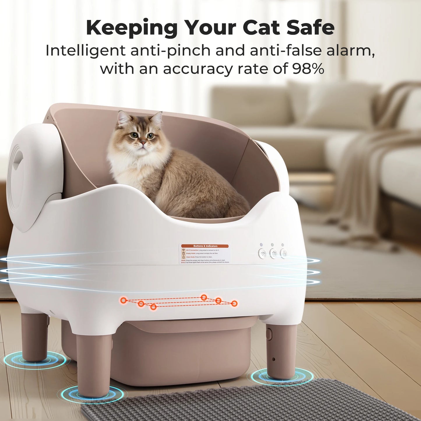 Lunapurr Self Cleaning Automatic Cat Litter Box With App