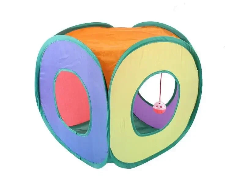 Guangdong Foldable Cat Tunnel Cube Tent Toy For Kitten Play