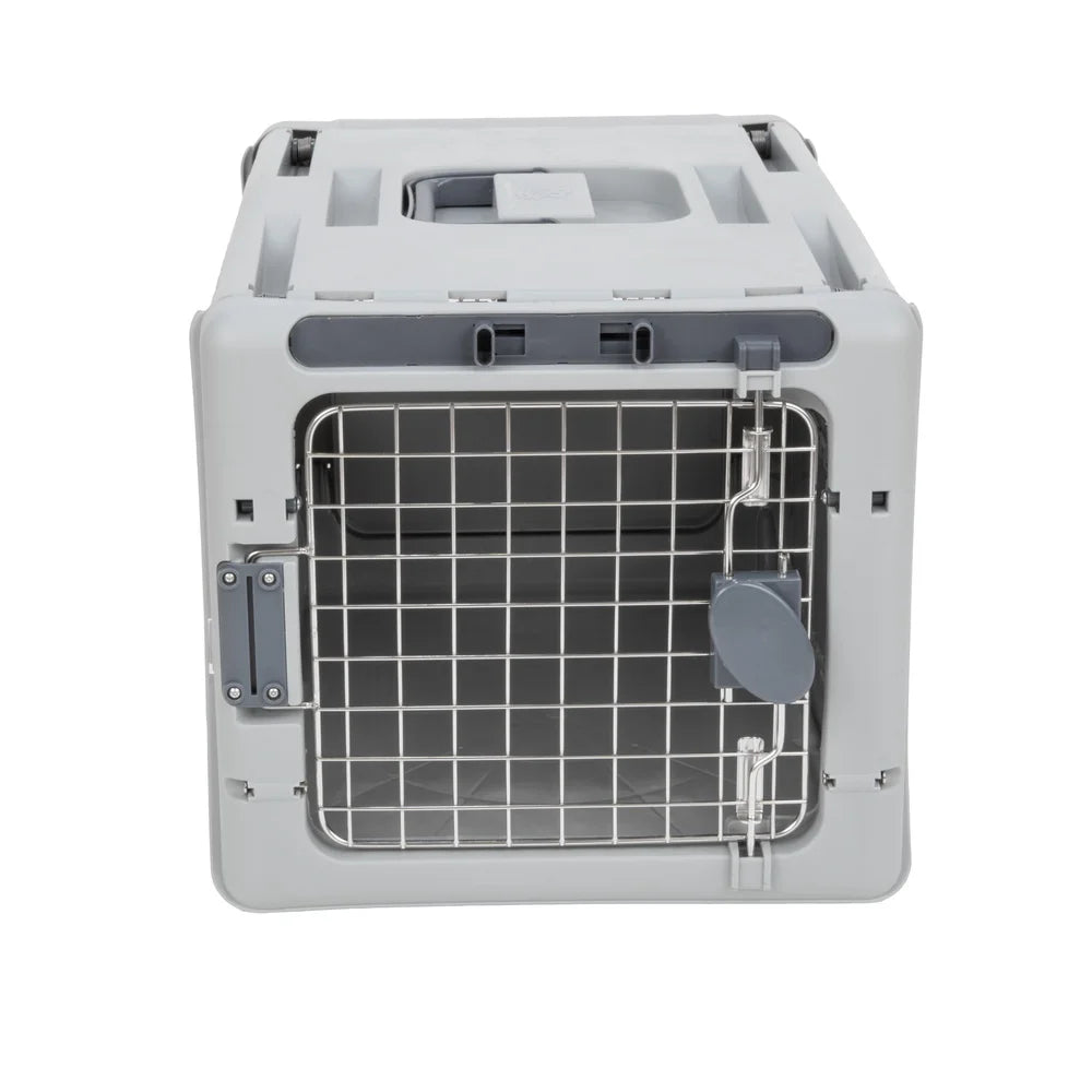 XMSJ Collapsible Plastic Dog Kennel Portable Pet Carrier
