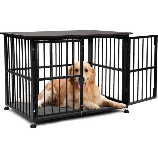 Hign-Concerned Dog Crate Furniture End Table Indoor Foldable