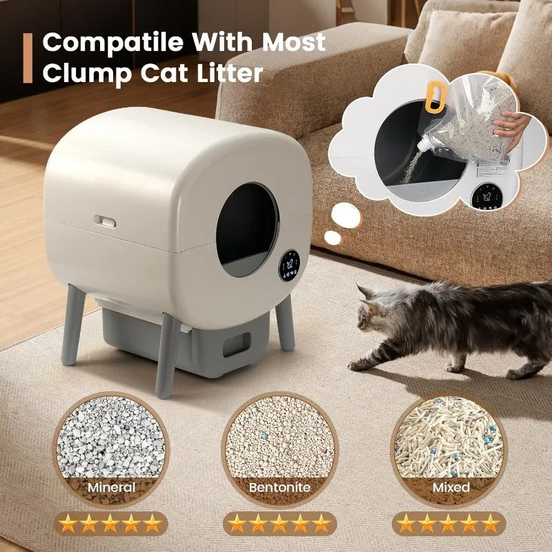 Lunapurr Self Cleaning Litter Box for Multi Cat Odorless