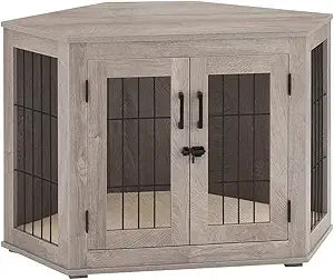 Gap Corner Dog Crate End Table With Cushion For Dogs