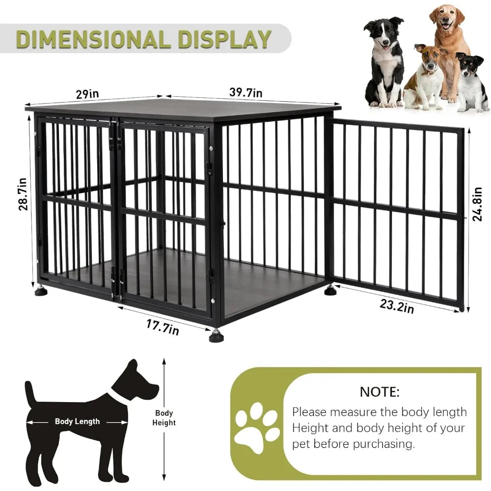 Hign-Concerned Dog Crate Furniture End Table Indoor Foldable