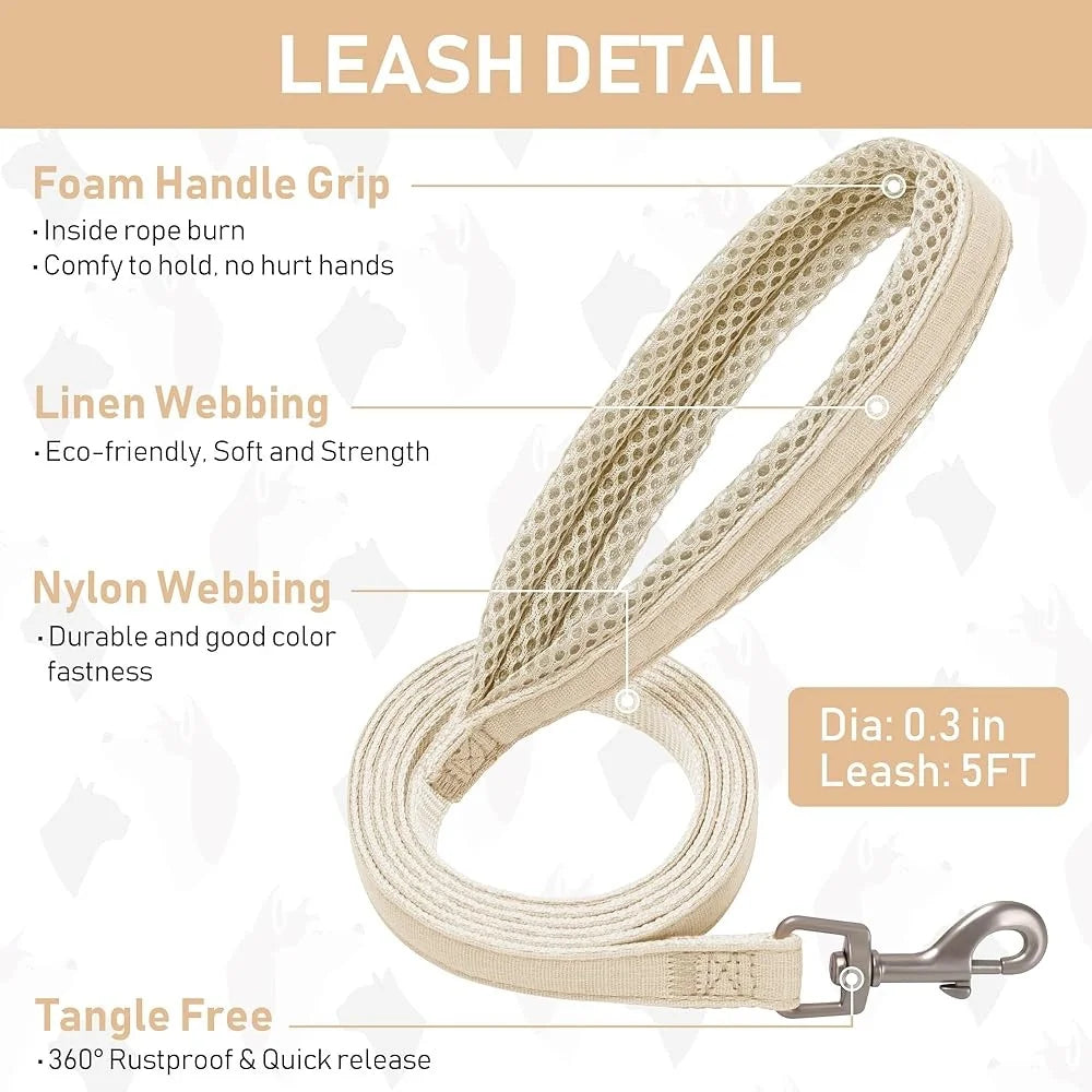 Fujian No Pull Step-In Pet Harness Leash Collar Set