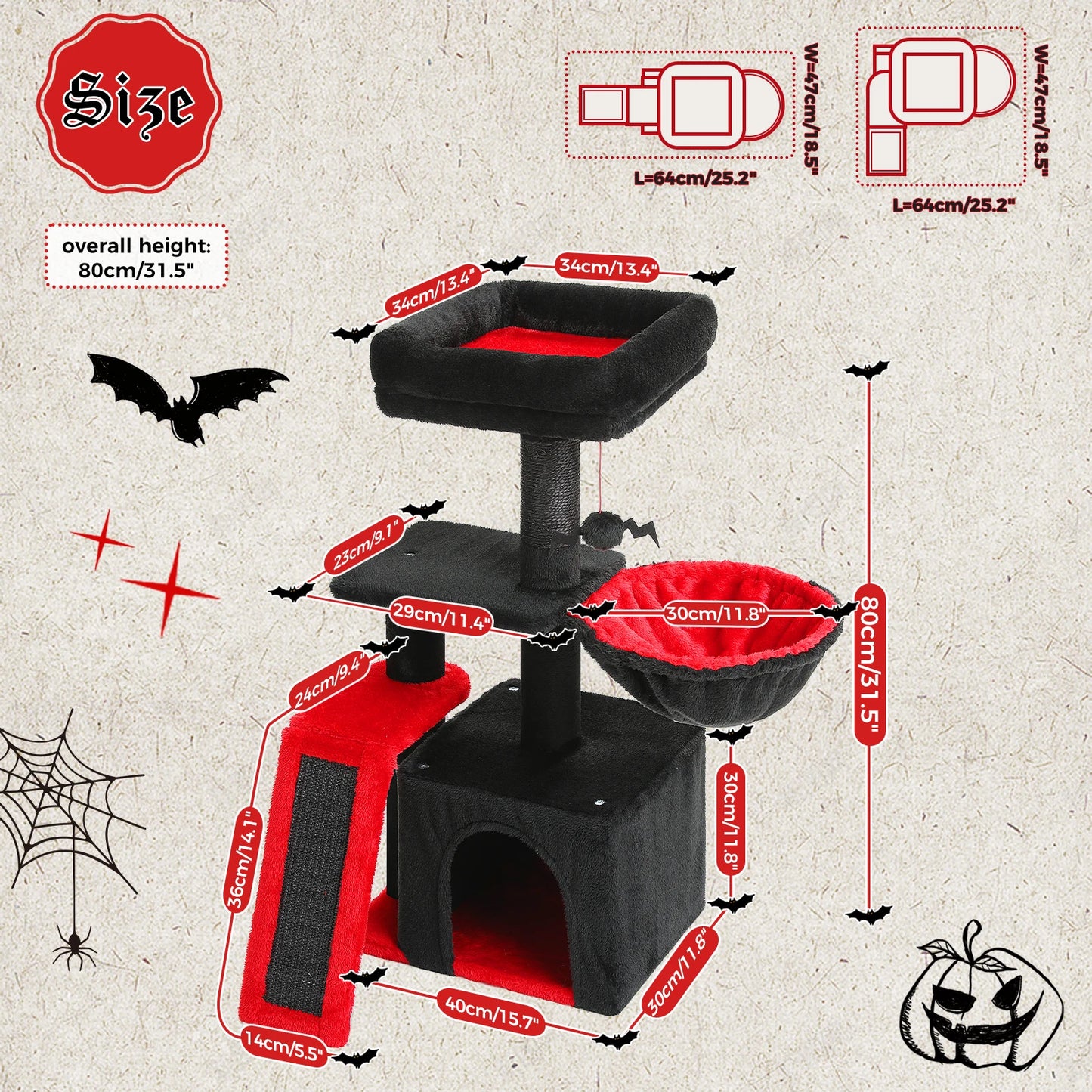 PAWZ Road Cat Tree Tower For Indoor Cats Two Styles